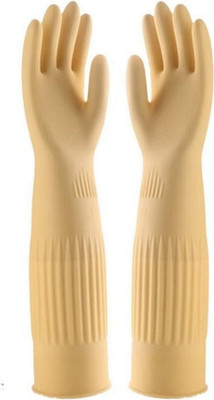 RBGIIT Work Gloves Liquid Chemical Water Dust Factory Labour Woodworking furniture N-4 Rubber  Safety Gloves(Pack of 2)