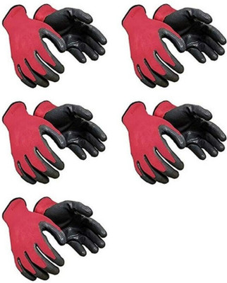 RBSOCK Multipurpose Daily Use Reusable Washable Grip Coating Anti Cut Resistant P2 Nylon  Safety Gloves(Pack of 5)