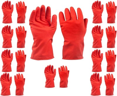 Auto E-Shopping Industrial Hand Safety Gloves Non Slip Free Size 10 Pairs Rubber  Safety Gloves(Pack of 10)