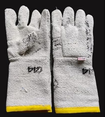 swastico Yellow/White Leather  Safety Gloves(Pack of 2)