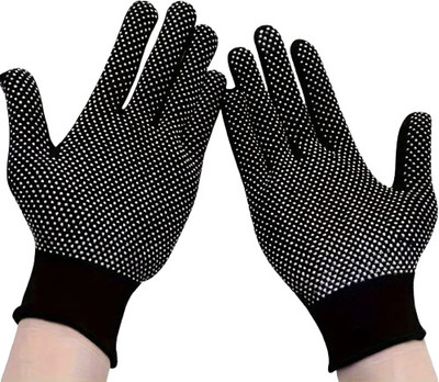 GJSHOP Comfortable and Protective Work Gloves with Breathable Fabric and Non-Slip Grip Polyester  Safety Gloves(Pack of 1)