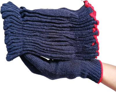 STYLERA 10 Pair Soft Cotton Knitted Winter Normal Safety Work Gloves Reusable Washable Synthetic  Safety Gloves(Pack of 20)