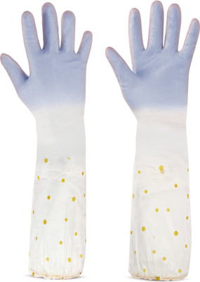 RBGIIT 14''Elbow Length Industrial Kitchen Cement Worker Women Men Waterproof Reuse B9 Rubber  Safety Gloves(Pack of 1)