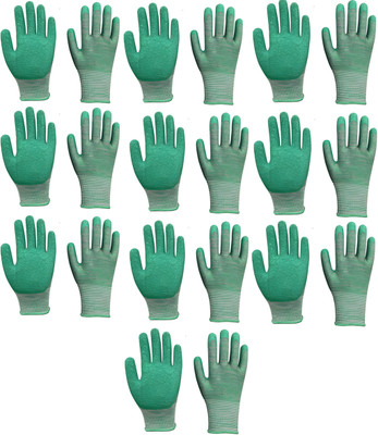 RBGIIT 10 Pair Grey And Green Rubber Cotted Gloves For Speacil Kitchen Workers In Indrustrial Heavy Contrction Labourer Non Cutting Cut Restitance Heat Water Unbraekble Safety Gloves For Safe Hand Rubber Safety Gloves(Pack of 20) RBGIIT 10 Pair Grey And Green Rubber Cotted Gloves For Speacil Kitchen Workers In Indrustrial Heavy Contrction Labourer Non Cutting Cut Restitance Heat Water Unbraekble Safety Gloves For Safe Hand Rubber Safety Gloves(Pack of 20)