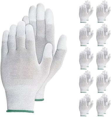 SS & WW Electronic Workshop ESD Safety Gloves ( PACK OF 10 PAIR ) Polyester  Safety Gloves(Pack of 20)