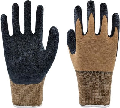 7SHIELD 2 PAIR Cut Resistant Hand Safety Gloves brown Cut-Proof Protection Nylon  Safety Gloves(Pack of 4)