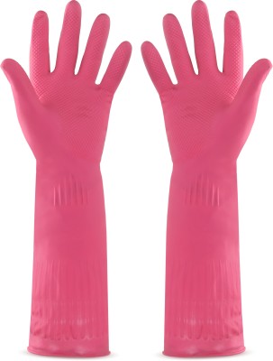 HM EVOTEK 14''Household Gloves for Kitchen, Bathroom, Gardening, Pet Care Rubber  Safety Gloves(Pack of 1)