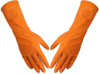PUHBRHY 1 Pair Reusable Rubber Glove for Washing Gardening Cleaning Working & Industrial Rubber  Safety Gloves(Pack of 1)