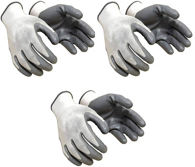 RBSOCK Latex Coated Firm Grip Industrial Safety Work Cut Resistant Gloves BN-99 Nylon  Safety Gloves(Pack of 3)