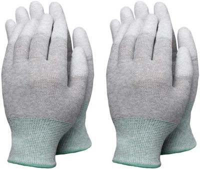 DISHIVA ESD Top Fit Gloves, 2 Pairs | Anti-Static, Breathable, Touchscreen-Compatible Nylon  Safety Gloves(Pack of 2)