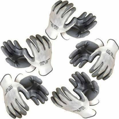 STYLERA 5 PAIR Anti Cutting Cut Resistant Hand Safety Gloves Cut-Proof Protection Nylon, Rubber  Safety Gloves(Pack of 10)