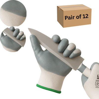 ProTec Safety LaxmiSafe Heavy Duty Anticut Gloves for Industrial, Nitrile, Polyester  Safety Gloves(Pack of 12)