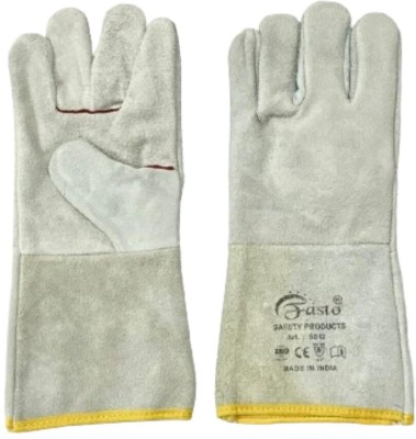 STYLERA 2 Pair 5012 Welding Heat & Fire Resistant High Temperature Hot Work, Leather  Safety Gloves(Pack of 4)