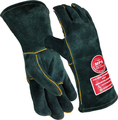 MPS Leather Welding Gloves Green MPS033 Leather  Safety Gloves(Pack of 1)