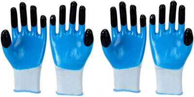 RBSOCK Latex Coated Firm Grip Industrial Safety Work Cut Resistant Gloves BN-81 Nylon  Safety Gloves(Pack of 2)