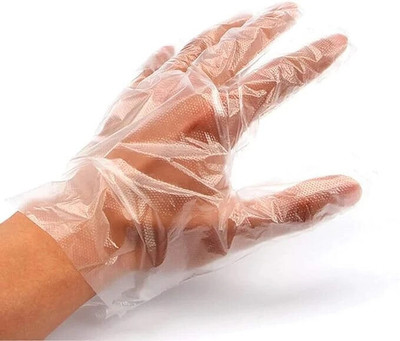tick mark 500pc Plastic Disposable Gloves Use For Kitchen, Salon, Clinic Latex  Safety Gloves(Pack of 500)
