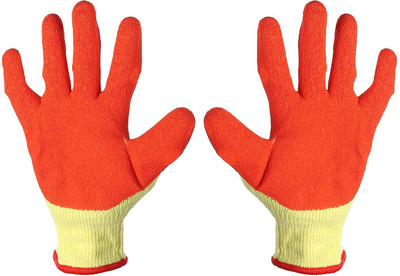 HM EVOTEK Washable Reusable Cut Proof Nitrile Cotton Cleaning Gloves for Unisex Y6 Wet and Dry Glove Set(Free Size Pack of 2)