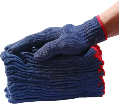 STYLERA 20 Pair Soft Cotton Knitted Winter Normal Safety Work Gloves Reusable Washable Synthetic  Safety Gloves(Pack of 40)