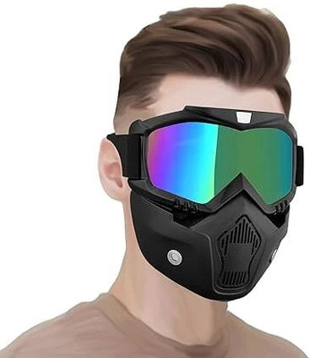Delhismart Smart Protective Bike Riding Face Mask, Face Shield Motorcycle Goggles Smart Protective Bike Riding Face Mask, Face Shield Motorcycle Goggles Blowtorch  Safety Goggle(Free-size)
