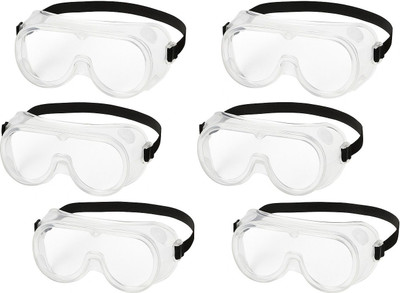 Visione Arc VA-SG-6PC Visione Arc Clear Safety Goggles – Pack of 6 Welding, Laboratory, Blowtorch, Power Tool, Wood-working  Safety Goggle(Free-size)