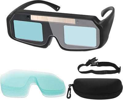 Zomei Auto Darkening Solar Powered Professional Welding Goggles Auto Darkening Welding Goggles with 15 Replace Lenses Anti Glare Welding  Safety Goggle(Free-size)