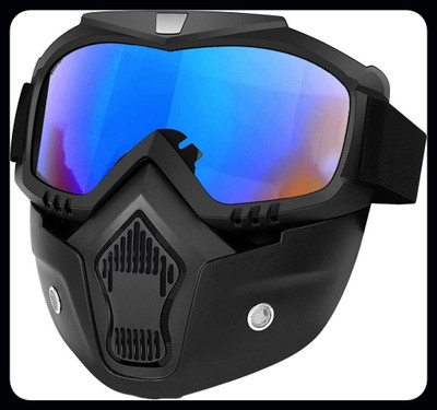 KGMZONE Rainbow goggles mask uv glasses-kz245 With Soft Foam Padded Detachable Mouth Filter For cycling Bike Off Road Racing Blowtorch  Safety Goggle(Free-size)