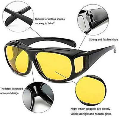 Royalmint RAMDEV ENTERPRISE Night Clear HD Vision Eye Protection Sunglasses 17 Anti-glare Polarized Sunglasses Men/Women Driving Glasses UV Protection K2 Blowtorch  Safety Goggle(Free-size)