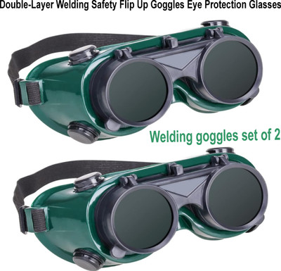 PRAGATI URZA Best New Heavy duty Welding Safety Goggle Free Size Pack of 2pcs Heavy duty Welding Safety Goggle Free Size Pack of 2pcs Welding  Safety Goggle(Free-size)