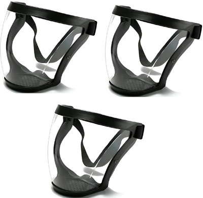 PGADHIYA Transparent Faceshield Mask | Super Protective Face Shield Mask for Work Transparent Face Shield Mask | Full Face Protection Welding, Wood-working, Power Tool  Safety Goggle(Free-size)