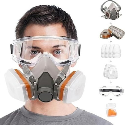 PACENT GAS RESPIRATOR GAS MASK Welding, Laboratory, Power Tool, Wood-working  Safety Goggle(Free-size)