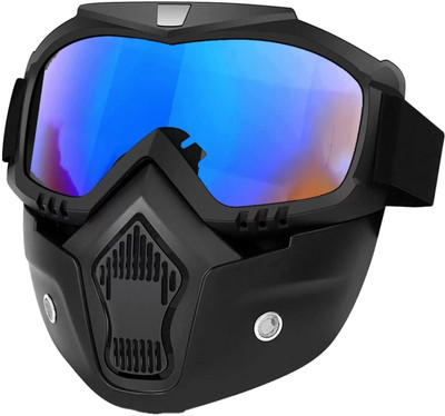 SRPHERE Goggle Face Mask Anti Scratch UV Protective Face & Eyewear Windproof Dirt Shield With Soft Foam Padded Detachable Mouth Filter For cycling Bike Off Road Racing Blowtorch  Safety Goggle(Free-size)