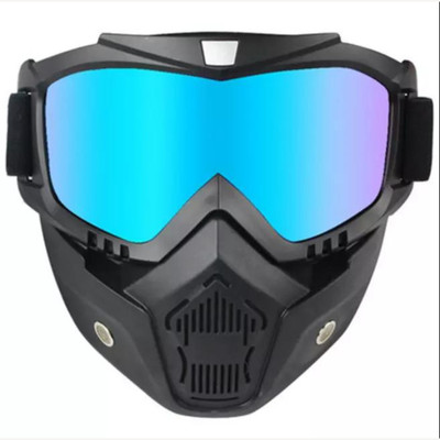 Olsic Mask, Airsoft Mask Full Face and Detachable Airsoft Goggles Blowtorch / Windproof Dirt Shield With Soft Foam Padded Detachable Safety Goggle@1 Safety Visor(Size - Free-size)