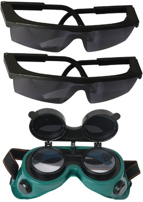 DUMDAAR 2 Type 3pcs Welding Safety Goggle Free size Free Size Welding  Safety Goggle(Free-size)