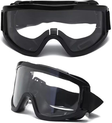 Estervig Adult Motocross Racing Goggles Clear ATV/Dirt Bike Goggles with Adjustable Strap UV Protection Windproof Biker Glasses for Motorcycle Riders, Off-Road, Cycling Blowtorch  Safety Goggle(Free-size)