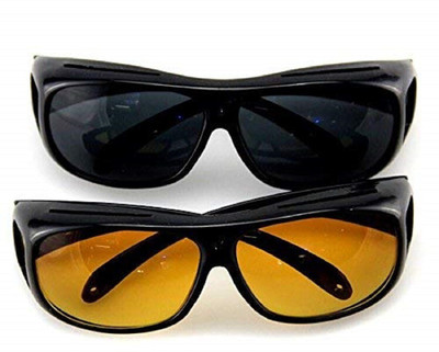 NIMYANK Goggles Amazing Day&Night Hd Vision Goggles Anti-Glare Polarized Sunglasses Ni14 Anti-glare Polarized Sunglasses Men/Women Driving Glasses UV Protection Ni14 Power Tool  Safety Goggle(Free-size)