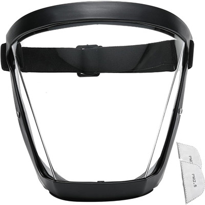 Shukun Transparent Face Shield Mask, Anti-Fog Full Face Shield, Upgraded Outdoor Anti-Fog Full Face Shield Upgraded | Impact & Wind Resistant Cycling Mask Welding, Power Tool, Wood-working  Safety Goggle(Free-size)