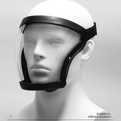 Black mirror Face Shields FACE MASK Transparent Full Face Shield Transparent face mask Personal Protective Equip/PPE Blowtorch  Safety Goggle(Free-size)