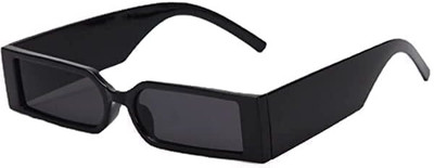 FZ CRAFT Rectangular Sunglasses(For Men & Women, Black)