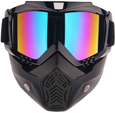 RUNWAYRETAILER Unisex Face Mask Anti Scratch UV Protective Face & Eyewear Windproof Dirt Shield With Soft Foam Padded Detachable Mouth Filter For cycling Bike Off Road Racing Blowtorch  Safety Goggle(Free-size)