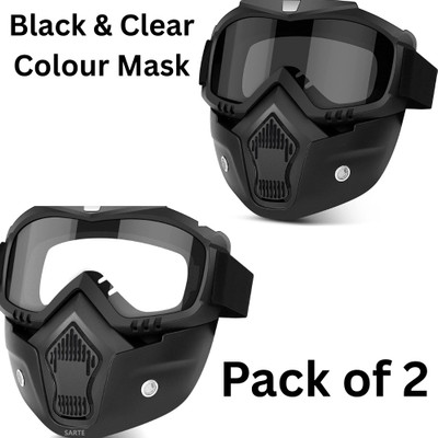Quickemove COMBO black & clear Goggle Mask Anti scratch UV bike rideDetachabl ,adjustabl COMBO black & clear Goggle Mask Anti scratch UV bike rideDetachabl ,adjustabl Blowtorch, Wood-working, Power Tool, Power Tool  Safety Goggle(Free-size)
