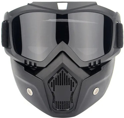 RoaRich FS1 Goggle Mask RoaRich FS1 Goggle Mask – Anti-Scratch UV Protective Eyewear Black Visor, Unisex Blowtorch  Safety Goggle(Free-size)