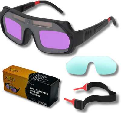 XLNT Auto‑Darkening Welding Goggles Solar‑Powered PC & ABS Adjustable Ear‑Wear or Headband, UV & Slag Protection, Multi‑Purpose Welding  Safety Goggle(Free-size)