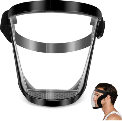Dhvyant Mart Transparent Protective Anti-Fog Full Face Visor With Eye & Head Protection Mask Wood-working  Safety Goggle(Free-size)