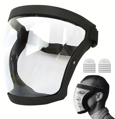 Deoxys Anti Fog High Definition Face Shield Mask with Adjustable Straps Anti Fog High Definition Face Shield Mask with Adjustable Straps Full Face Mask Welding, Power Tool  Safety Goggle(Free-size)