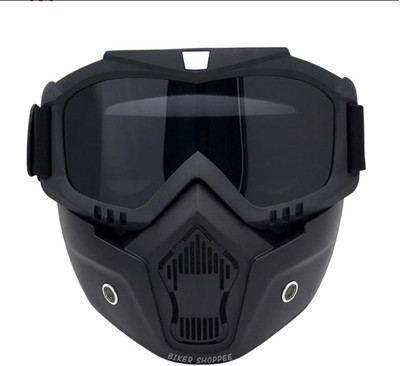 KGMZONE Motocross Bike Riding Goggles Glasses Face Dust Mask With Detachable-kz63 Motocross Bike Riding Goggles Glasses Face Dust Mask With Detachable Blowtorch, Welding  Safety Goggle(Free-size)