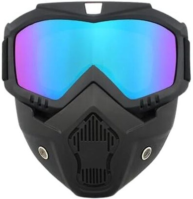 SATKAVEE ENTERPRISE Motorcycle Glasses Removable Face Mask Fog-Proof Motorcycle Glasses Removable Face Mask Fog-Proof Power Tool  Safety Goggle(Free-size)