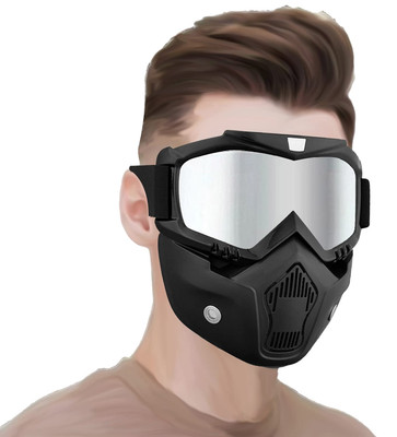 KGMZONE ike Scoter Motorcycle Protective Goggles Bike Face Mask Bike Face Shield Bike Riding Goggles Mask with Detachable Face Mask for Helmet Blowtorch  Safety Goggle(Free-size)