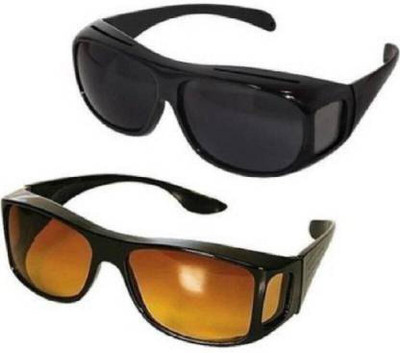 DHARM IMPEX HD Vision Unisex Day and Night Riding Sunglasses HD Vision Unisex Day and Night Riding Sunglasses Power Tool  Safety Goggle(Free-size)