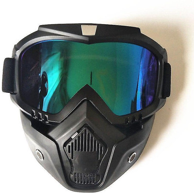 Huntindia Racing Riding Eyewear Motorcycle Helmet Mask Detachable Goggles Motocross Glasse Blowtorch  Safety Goggle(Free-size)