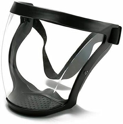 CROPDAK Transparent Protective Anti-Fog Full Face Visor With Eye & Head Protection Mask Creative Reusable Full Face Mask, With And High Elastic band Power Tool, Laboratory, Welding, Wood-working  Safety Goggle(Free-size)